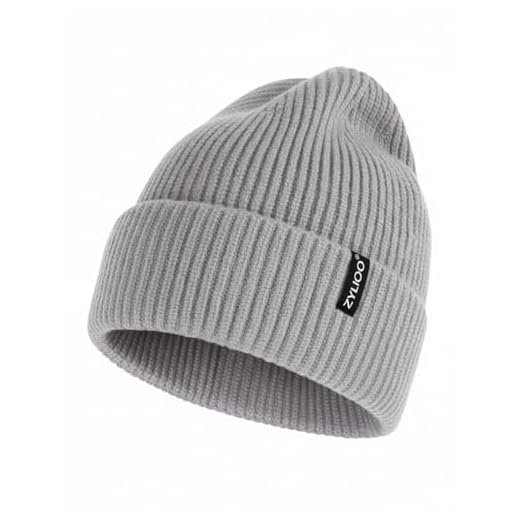 Zylioo Large Warm Beanie Hats,Winter Stocking Hat for Big Heads,Stretchy Knit Skull Cap for Skiing,Hiking & Cold Weather