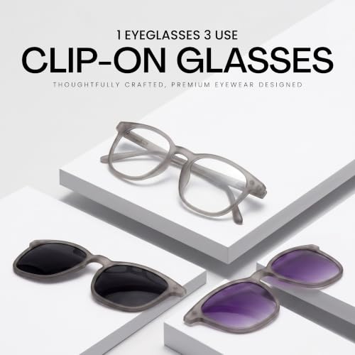 Image of 3-in-1 Magnetic Clip On Sunglasses for Men & Women