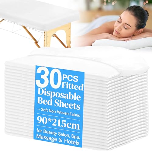 Fundas desechables para mesa de masaje en salones de belleza y estudios de tatuaje, 30 unidades