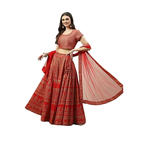 Image of BIBA Womens Polyester Readymade Lehenga Set