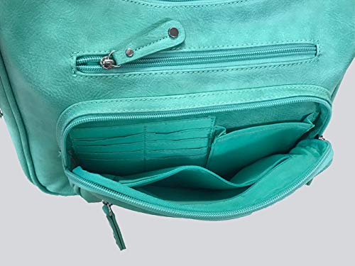 Image of Concealed Carry Hobo Bag Locking Crossbody Bag with Built-in Credit Card Slots