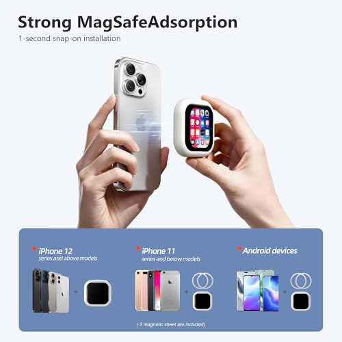 Image of 4K Vlog Selfie Monitor Screen, Ultra Vivid Phone Vlog Selfie Monitor, Bluetooth Remote Back Camera Monitor for Content Creator - Ivory