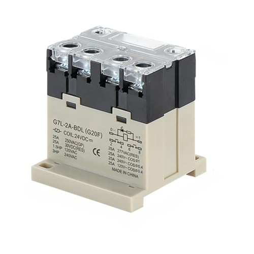 Relais 24VDC G7 25A G7L-2A-BDL pour remplacer contacteur usé