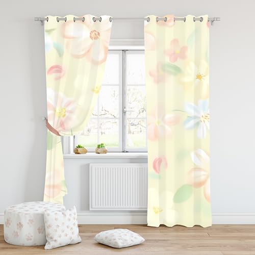 Cortinas blackout infantiles y de dormitorio, opacas con ojales, 2 piezas 4