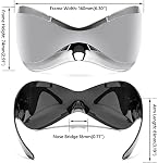 FEISEDY Lunettes de soleil futuristes Shield surdimensionnées pour femmes Hommes Alien Fashion Y2K Envelopper autour de Visor Lunettes de soleil nuances B9101