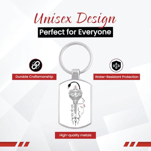 Image of Stylish Metal Keychains with Permanent Glossy Print - Inspirational Quotes & Spiritual Designs - Perfect Key chains for loved ones, Personal Use, Gifts & Return Gifts