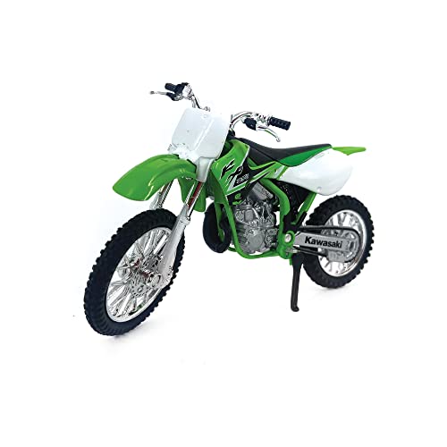 Welly Die Cast Motorcycle Green Kawasaki 2002 KX 250, 1:18 Scale