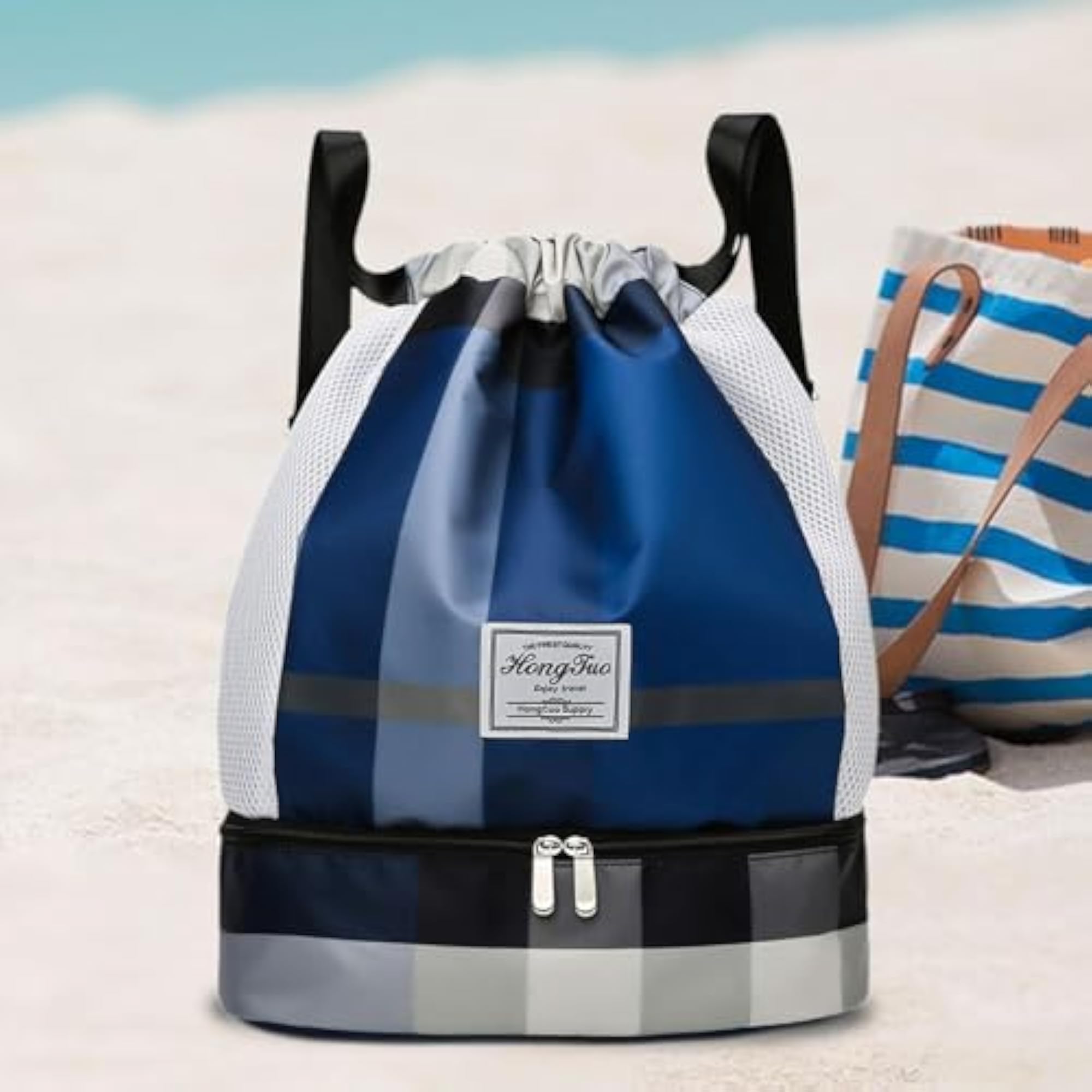 Women's Lightweight Beach Gym Backpack in Blue