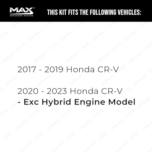 Image of MAX Advanced Brakes - Brake Kit For 2017-2023 Honda CR-V (Gas Engine)| Carbon Ceramic Brake and Rotor Kit Front and Rear| Daily Performance Cross-Drilled Brake Rotors