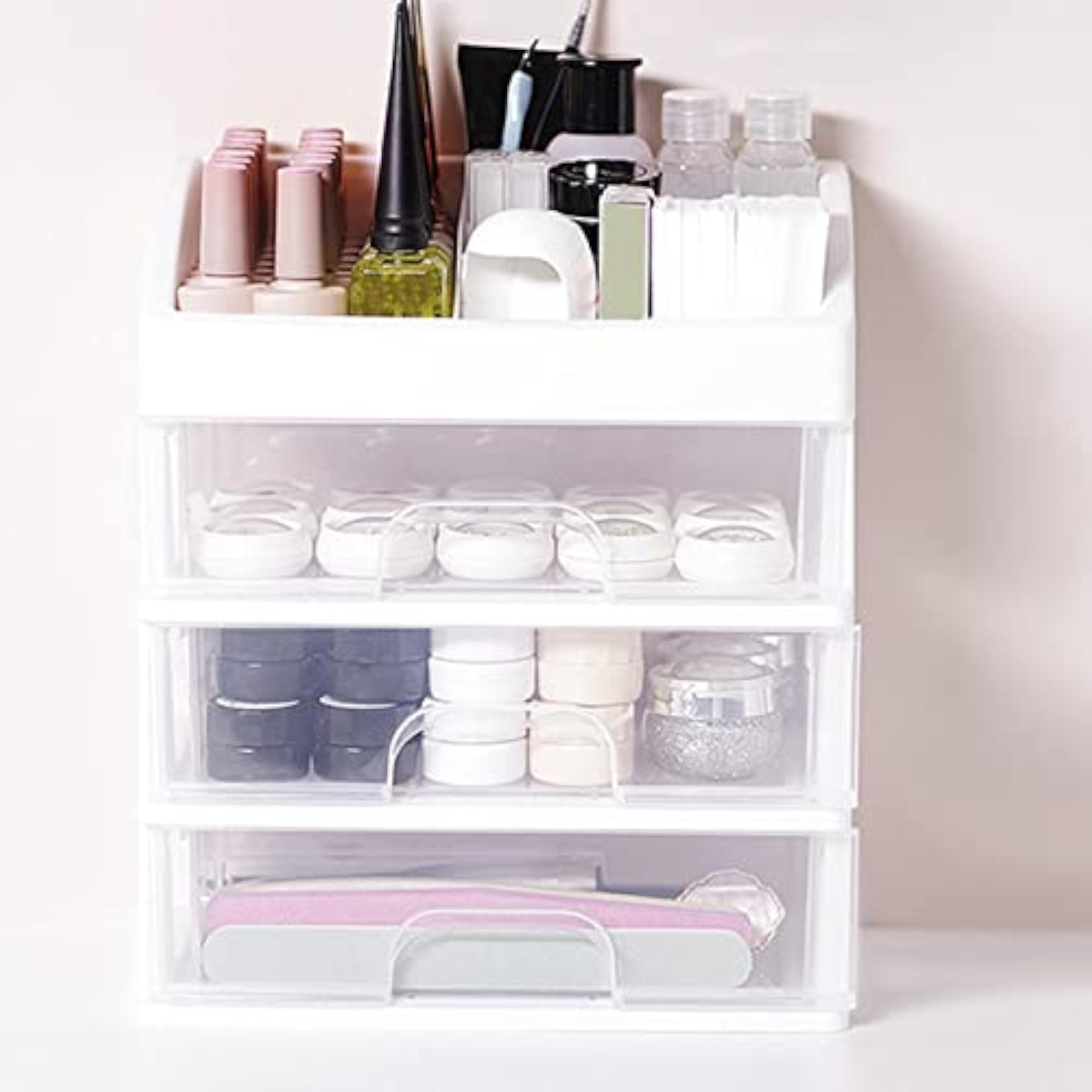 Cosmetic Storage Rack with Four-Layer Drawer