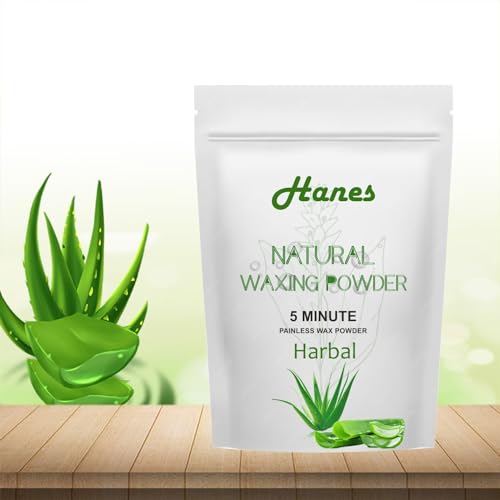 Image of Hanes Women Organics Herbal Wax Powder For Hair Removal-Magic Wax-15 Min Instant Painless Natural Waxing Powder All Types Of Hair Skin Hands Legs Underarms Bikini(100 Gm -1 Pack-Alovera)