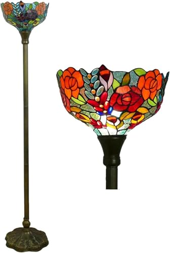Lámpara de pie retro romántica estilo Tiffany para crear ambientes cálidos