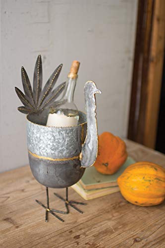 Kalalou Galvanized Turkey Wine Chiller, One Size, Gray