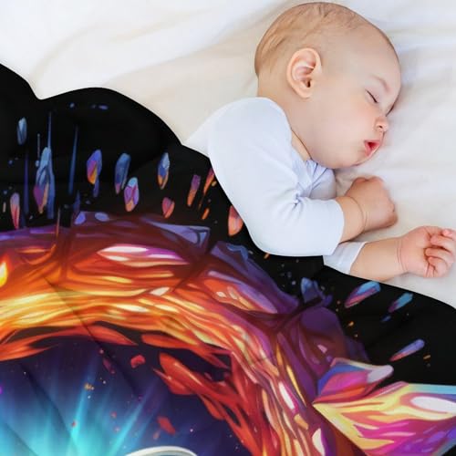 Manta de franela astronauta para sofá y salón de 130x180 cm 4