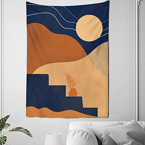 wymhzp Tapiz de Pared Bohemian Wallarte abstractonaturalezamontañasboho Wallhanging Walltelapaisajemandala150x130cm Cover