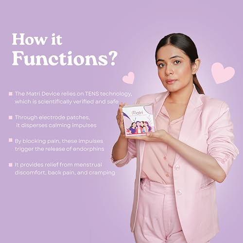 Image of Matri Pro Menstrual Pain Relief Device, Drug-Free Menstrual Pain Relief, Portable Cramp Relief Solution, Rechargeable, As Seen on Shark Tank India