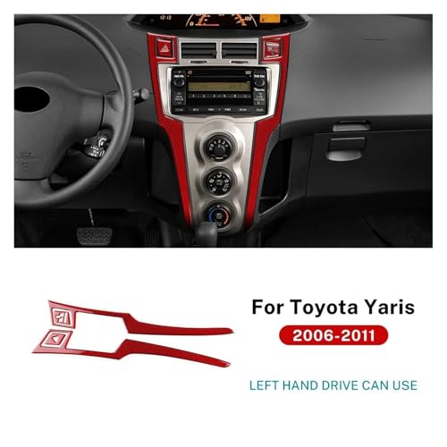 Accessoires Toyota Yaris 2006-2011 carbone rouge pour route - 2
