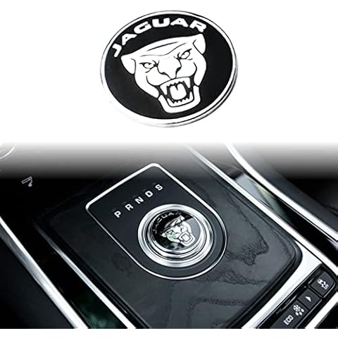 ARKPSKNIGHT Gear Shift Knob Cover,Sports Preformance Modification,Brand Logo Badge Decal Compatible with Jagvar Accessories(Black) Cover