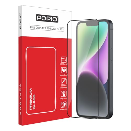Image of POPIO Military-Grade Gorilla Tempered Glass For iPhone 13 /13 Pro / 14 / 16e / 17e | 9H Hardness, Edge-to-Edge, Bubble-Free