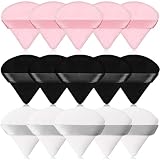 15 Pieces Triangle Powder Puff Face Soft Makeup Puff Velour Puff for Loose Powder Body Powder Founda