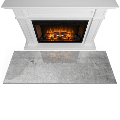 Placa para chimenea de vidrio templado que protege salones modernos de chispas 4