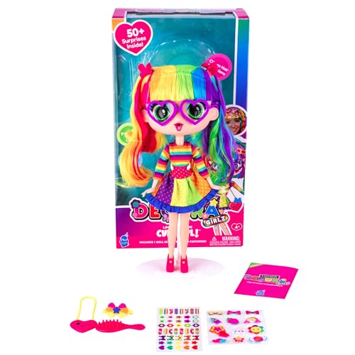 Decora Fashion Girlz – Limited Edition Cybr.GRL Collab – 11” Fabric-Costumed Posable Vinyl Doll with Clip-On Hair Extensions, 50+ Surprises,...