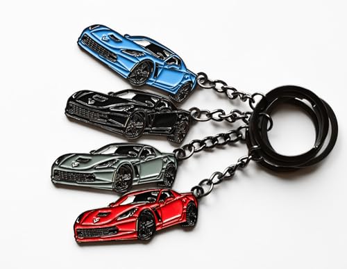 Image of C7 Corvette, Sweet Corvette key chain, C7 Vette accessories, Vette keychain, Metal Material, Corvette gifts