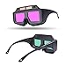 hokojix Auto Darkening Welding Goggles Welding Glasses Auto Darkening Protective Tool Eye Safety Protective PC Lens Glass Tool, 17x15.5x8cm, Black