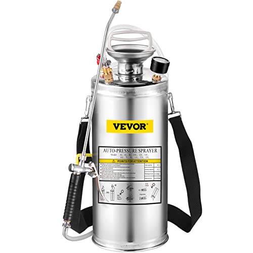 Happybuy 2 Gallon Stainless Steel Sprayer, 20" Wand & 3FT Reinforced Hose, Hand Pump Sprayer with Pressure Gauge, Safety Valve & Adjustable Nozzle, Weed Sprayers for Lawn, Gardening &Sanitizing1 by Happybuy - Image 8