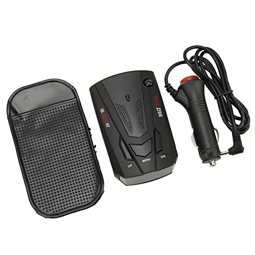 Electronic Dog Detector, Easy to Use Car Radar Detector, 360 Degree High Effective Detection for Vehicle (Black)