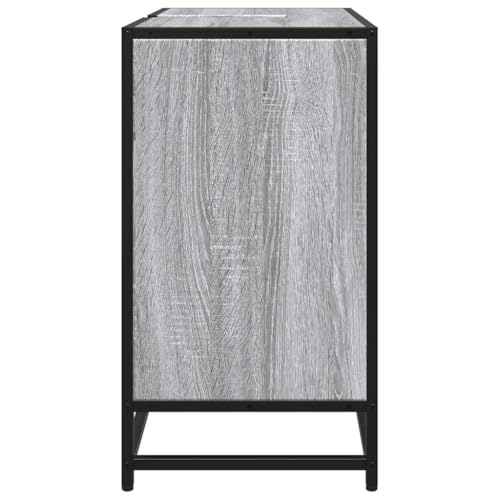 Mueble de baño para lavabo que optimiza el espacio con madera gris 7