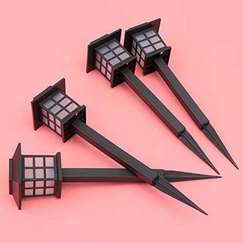 FRCOLOR 4Pcs LED Luzes Solares de Jardim Caminho de Forma de Casa í  Prova D 'ígua Luzes Brancas Sp