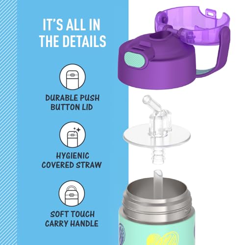 Image of THERMOS FUNTAINER Water Bottle with Straw, 12oz, Hearts