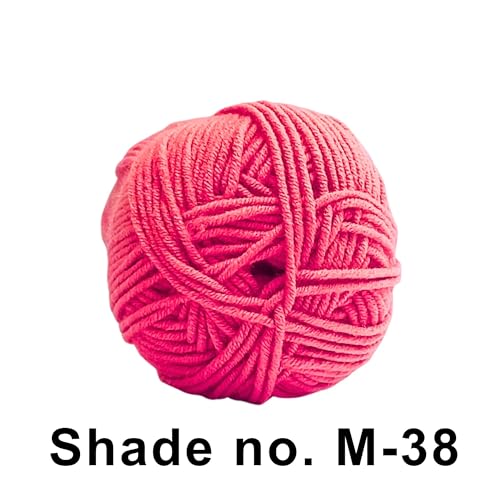 Image of VCR 4ply Neon Pink Yarn, 100 Grams Hank, 190 Meters Length, Acrylic Ball for Crochet and Knitting, Soft Crosia Threads, Pack of 1 Yarn, Suitable for DIY Crafts