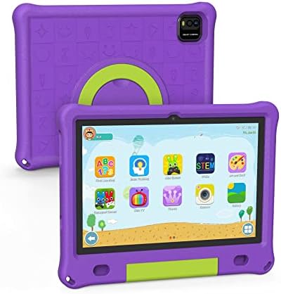 Kids Tablet,10inch Tablet for Kids,WiFi Kids Tablets Android 12 Toddler Tablet with Dual Camera 2MP+8MP,3GB+64GB,1280×800 HD IPS Touch screen,Pre-Installed Parental Control Kid-Proof Case (Purple)