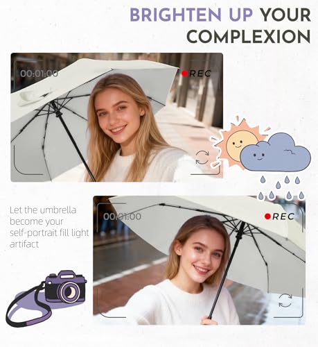 Travel Umbrella for Rain - Windproof Compact Folding Umbrella with 43" Canopy - Auto Open Close Portable Parasol - UPF 100+ Sun Protection - Image 4