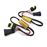 Foelony 2 PCS 9005/9006 Car LED Load Resistor Decoder, Aluminum Shell LED Light Bulb Relay Harness Adapter, Car Light Anti Flicker Error Decoder for Fog Lights, Headlights