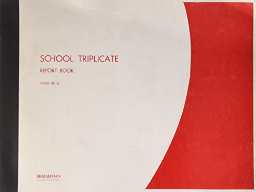 Sunday School-Weekly Report Book-Triplicate