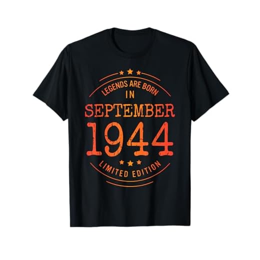 Cumpleaños Septiembre 1944 Edición Limitada Regalo Vintage Camiseta