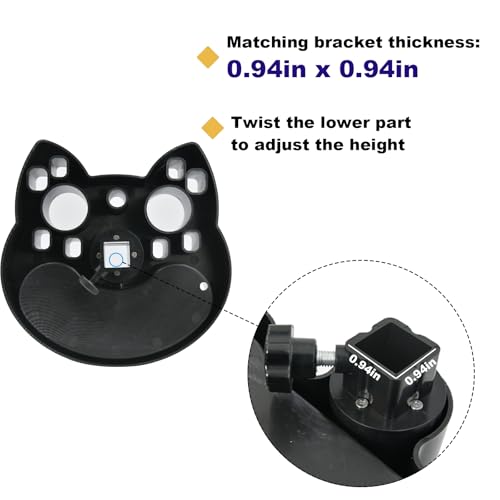 Image of Pet Grooming Organizer for Scissors Brushes and Tools Holder - Portable Rotatable Dog Grooming Table and Arm Stand Tools(Black Gold Cat Head)