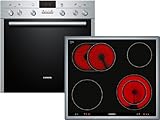 Type de produit : RANGE Siemens EQ271EI1ED Table de cuisson encastrable pour cuisinière à encastrer/plaque de cuisson : céramique, vitrocéramique/four en acier inoxydable