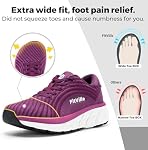 FitVille Extra Wide Running Shoes for Women Lightweight Womens Sneakers with Air Cushion for Road Running Sports Jogging with Arch Support V2