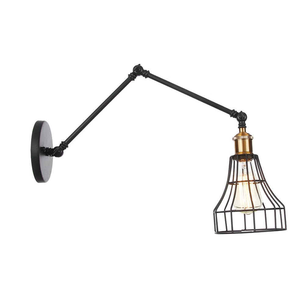 FYZDLAOR Hardwired Industrial Wall Sconce,Vintage Wall Sconces,for Farmhouse Wall Lighting Fixture for Bedroom, Headboard,Garage, Porch(E27)