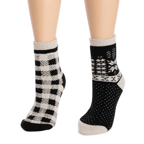 Image of MUK LUKS Women's Women's 2 Pair Pack Heat Retainer Crew Socks