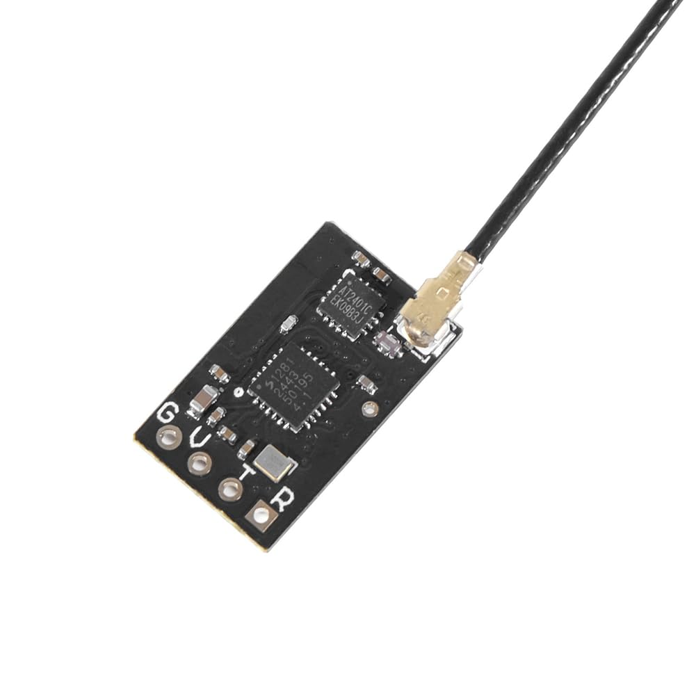 5 Pezzi ELRS 2.4GHz Nano Receiver con Antenna T-Type FPV Firmware 3.3.0 Supporta L'Aggiornamento Wi-Fi per Parti di Droni RC FPV
