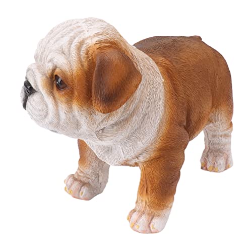 Estatua de Bulldog Inglés, Escultura de Decoración de Bulldog Resistente a la Intemperie y al Desgaste para el Hogar (Bulldog de pie)