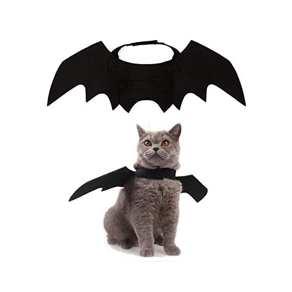 Cat bat wings, airlxf pet cat bat wings for halloween party decoration black cat bat wings for cat dress up accessories cosplay for cat small dogs puppy