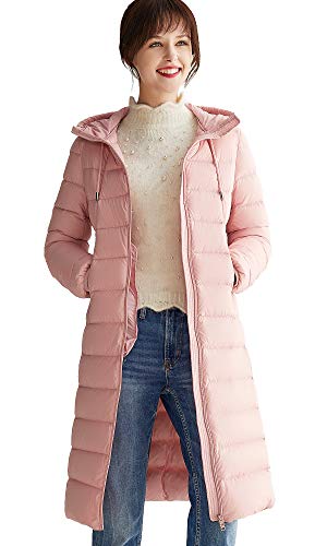 VUTOLEE Women Lightweight Down Jacket Coat- Ultralight Packable Long Down Puffer Coat Mid-Length