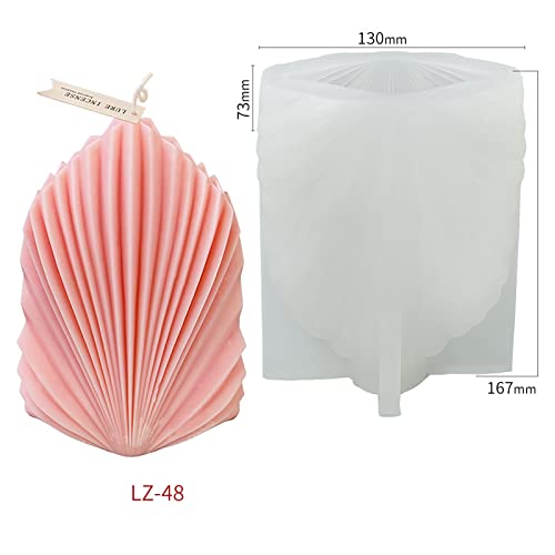 4 Pack Large Scallop Mold Scallop Candle Mold Scallop Soap Mold Shell Silicone Mold Conch Resin Mold Sea Shell Silicone Mold For Candles Soap Mold Candle Making Mold #TOP2