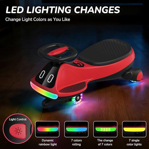 Image of Umatoll 12V Electric Wiggle Car for Kids, Birthday Gifts Toy for Age 3+